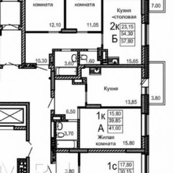 Продается 2-х комнатная квартира, 56 м²