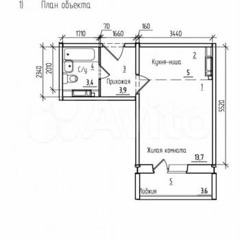 Сдается 1-комнатная квартира, 29,7 м²