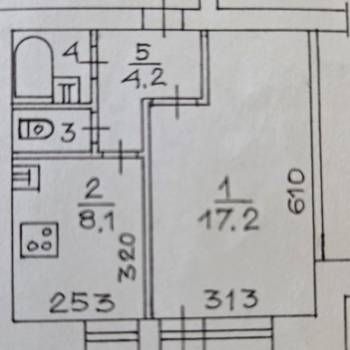 Сдается 1-комнатная квартира, 33 м²