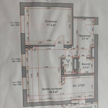 Продается 2-х комнатная квартира, 60,7 м²