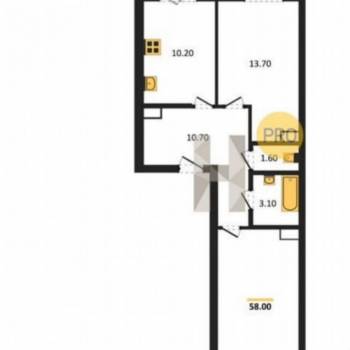 Сдается 2-х комнатная квартира, 59 м²