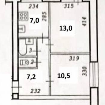 Продается 2-х комнатная квартира, 42 м²
