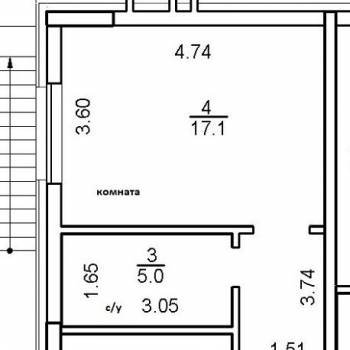 Сдается 1-комнатная квартира, 35 м²