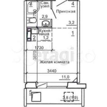 Сдается 1-комнатная квартира, 22 м²