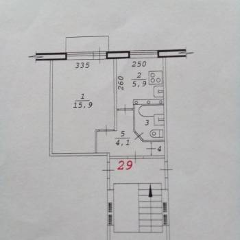 Продается 1-комнатная квартира, 30 м²