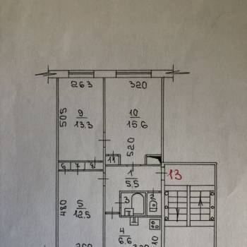 Продается 3-х комнатная квартира, 59 м²
