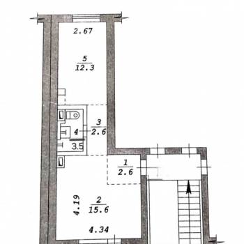 Продается 1-комнатная квартира, 36,6 м²