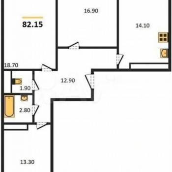 Продается 3-х комнатная квартира, 82,2 м²