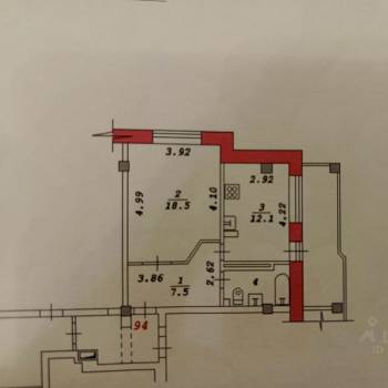 Сдается 2-х комнатная квартира, 42,5 м²