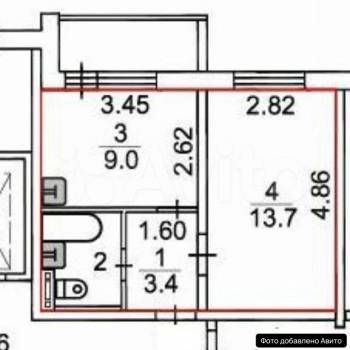 Продается 1-комнатная квартира, 32 м²