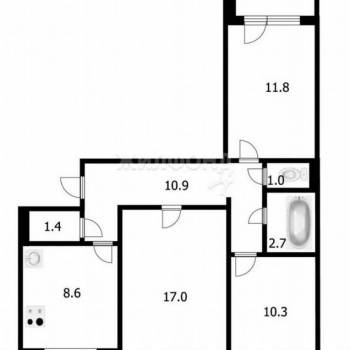 Продается 3-х комнатная квартира, 64,6 м²