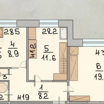 Продается 2-х комнатная квартира, 52 м²