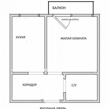 Продается 1-комнатная квартира, 25 м²