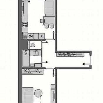 Продается 1-комнатная квартира, 48,9 м²