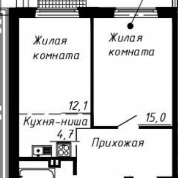 Продается 2-х комнатная квартира, 49,2 м²