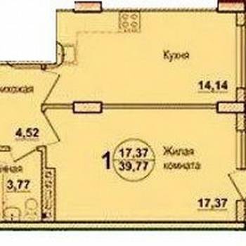 Сдается 1-комнатная квартира, 39,7 м²