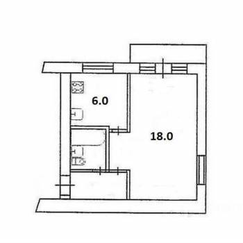 Сдается 1-комнатная квартира, 35 м²
