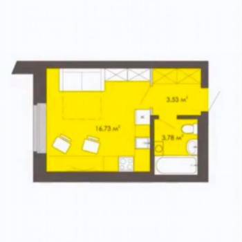 Продается 1-комнатная квартира, 24 м²