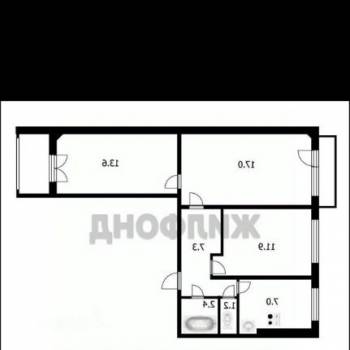 Продается 3-х комнатная квартира, 62,7 м²