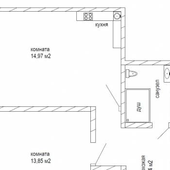 Сдается 2-х комнатная квартира, 40 м²