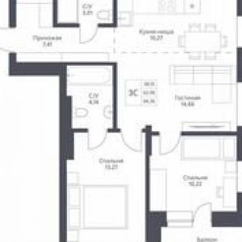 Продается 3-х комнатная квартира, 75,2 м²