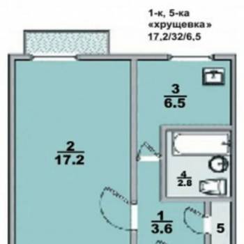 Продается 1-комнатная квартира, 29 м²