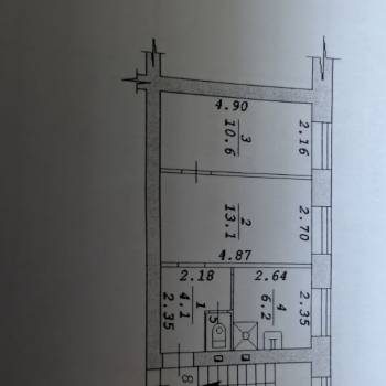 Сдается 2-х комнатная квартира, 34,8 м²