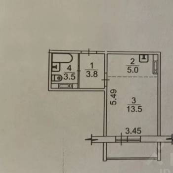 Продается 1-комнатная квартира, 25,8 м²