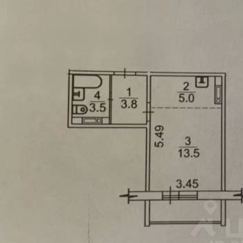 Продается 1-комнатная квартира, 25,8 м²