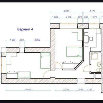 Сдается 2-х комнатная квартира, 53 м²
