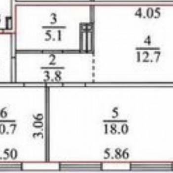 Сдается 2-х комнатная квартира, 55 м²