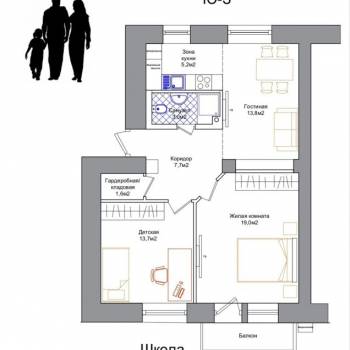 Продается 3-х комнатная квартира, 65,4 м²