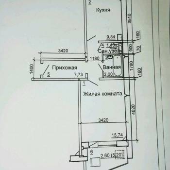 Сдается 1-комнатная квартира, 42 м²