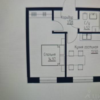Продается 1-комнатная квартира, 37 м²