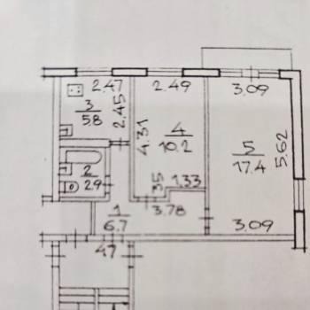 Продается 2-х комнатная квартира, 44 м²
