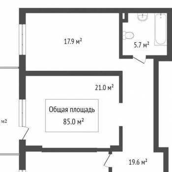 Продается 2-х комнатная квартира, 85 м²