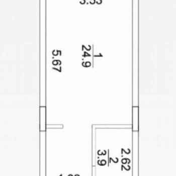 Продается 1-комнатная квартира, 29 м²