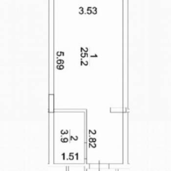 Продается 1-комнатная квартира, 29 м²