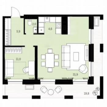 Продается 2-х комнатная квартира, 70 м²