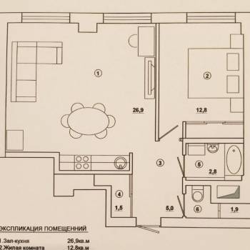 Сдается 2-х комнатная квартира, 48 м²