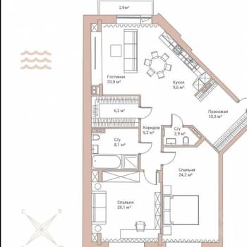 Продается 3-х комнатная квартира, 111,8 м²
