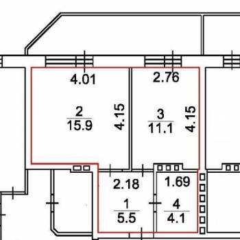 Продается 1-комнатная квартира, 42 м²