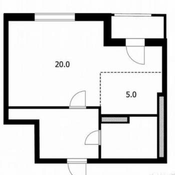 Продается 1-комнатная квартира, 30,2 м²