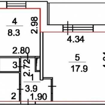 Сдается 1-комнатная квартира, 33,9 м²
