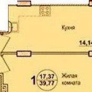 Продается 1-комнатная квартира, 39,7 м²