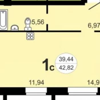 Продается 1-комнатная квартира, 40 м²