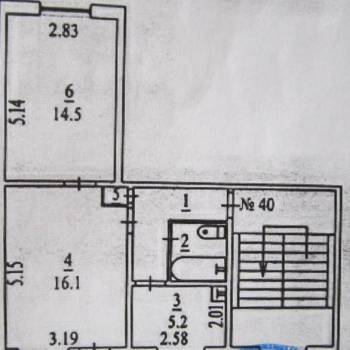 Продается 2-х комнатная квартира, 44,1 м²