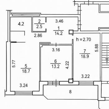 Продается 2-х комнатная квартира, 73 м²