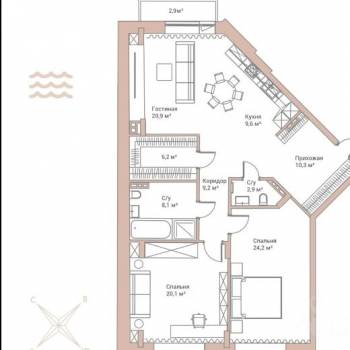 Продается 3-х комнатная квартира, 112 м²