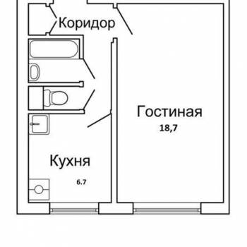 Продается 1-комнатная квартира, 32,5 м²